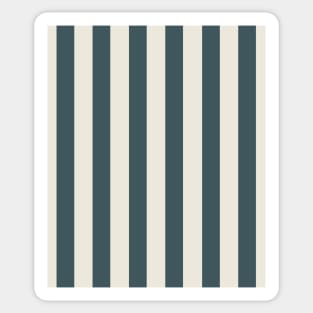 Beige and Teal Thick Striped Pattern Sticker